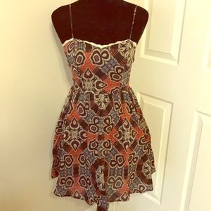 Multicolored print Fit and Flare Mini Dress Sz 2